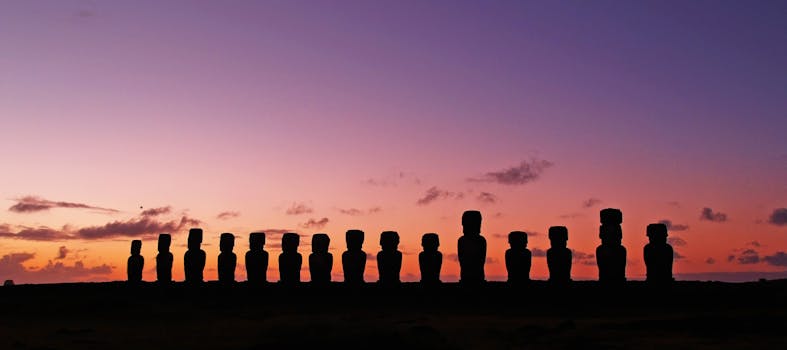 Discover the mysterious Easter Island, with its enigmatic moai statues, a unique destination in the world